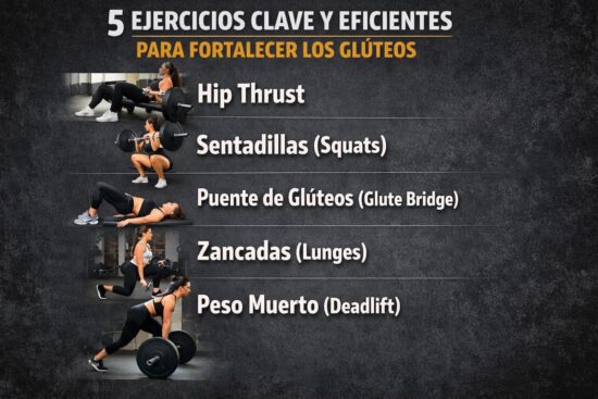 Infografía con ejercicios para gluteos