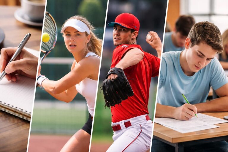 Personas zurdas haciendo distintas actividades y deportes